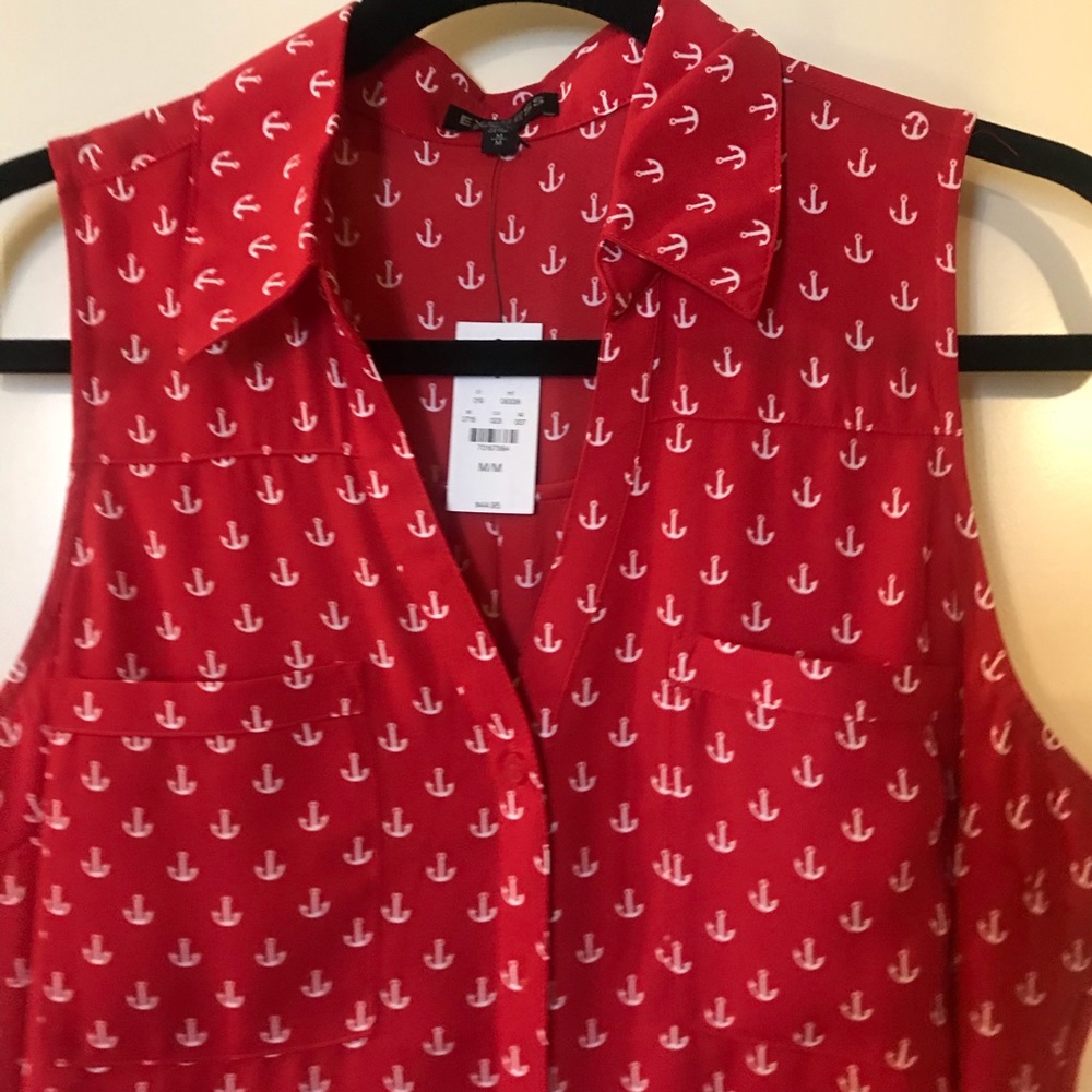 Express sleeveless portofino shirt NWT